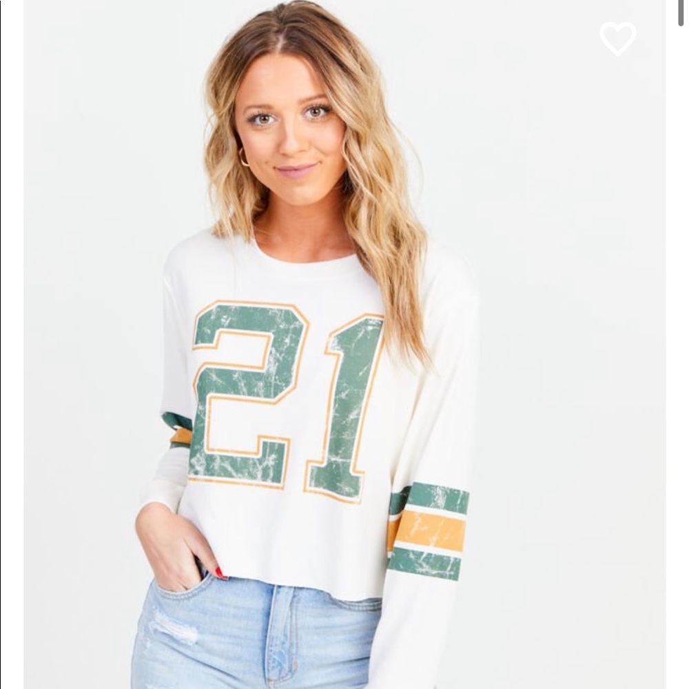 Altard state jersey cropped long sleeve Tee